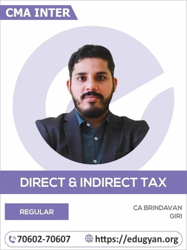 CMA Inter Direct Tax & Indirect Tax Combo By CA Brindavan Giri