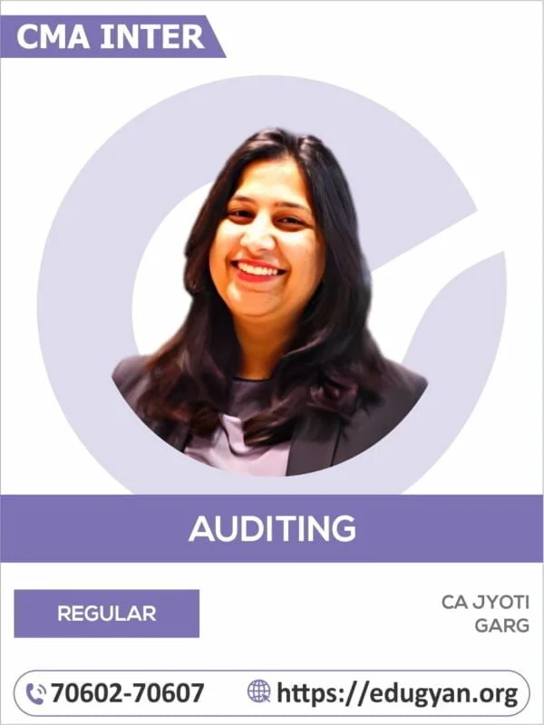 CMA Inter Auditing By CA Jyoti Garg (2022 Syllabus)