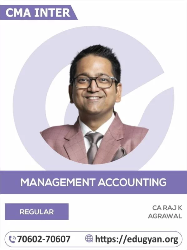 CMA Inter Management Accounting By CA Raj K Agrawal (2022 Syllabus)