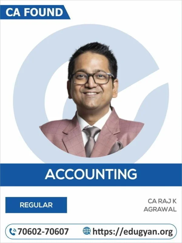 CA Foundation Accounting By CA Raj K Agrawal (New Syllabus)