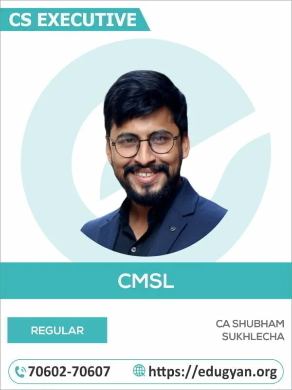 CS Executive Capital Market & Security Law By CA Shubham Sukhlecha