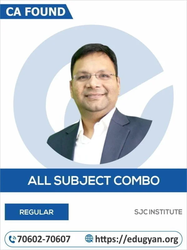 CA Foundation All Subject Combo Revolution Batch 3.0 By SJC Institute (2022 Syllabus)
