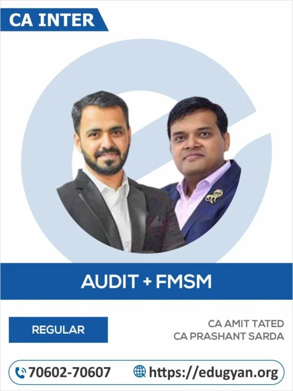 CA Inter Audit,FM & SM Combo By CA Amit Tated & CA Prashant Sarda