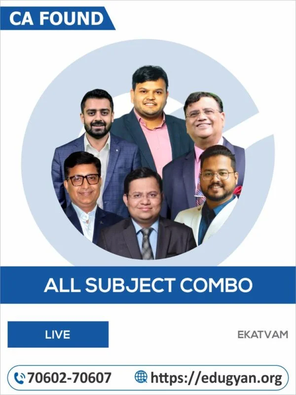 CA Foundation All Subjects Combo By Ekatvam Academy (Live)