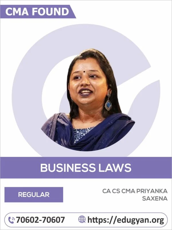 CMA Foundation Business Laws By CMA Priyanka Saxena