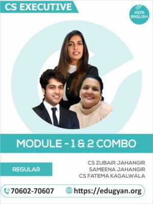 CS Executive Company Law, Tax Law & Practice, CMSL, ECIPL, JIGL,CAFM & SBIL Both Module (English) By CS Zubair Jahangir, Sameena Jahangir & CS Fatema Kagalwala (2022 Syllabus)