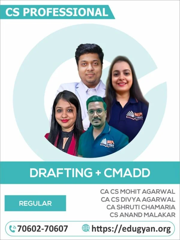 CS Professional Module- I DPA & CMDAA Combo By CA Mohit Agarwal, CA Divya Agarwal, CA Shruti Chamaria & CS Anand Malakar (2022 Syllabus)