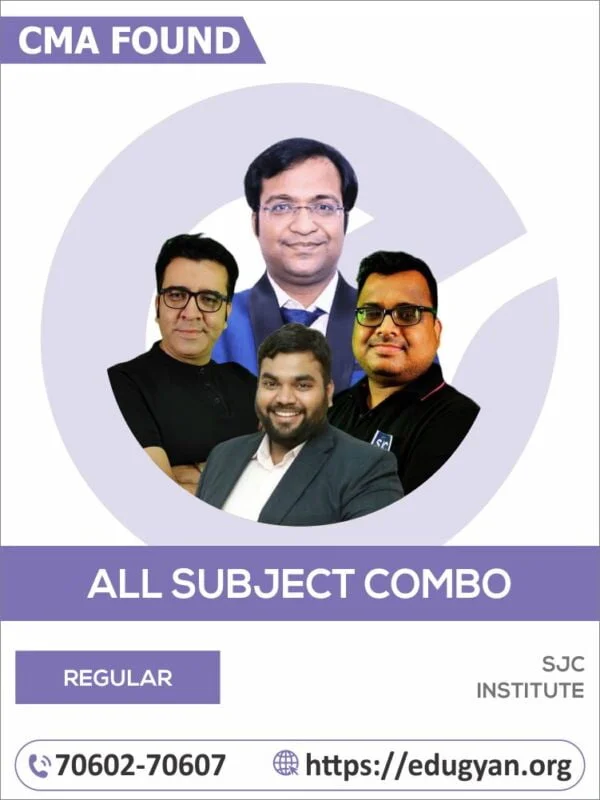 CMA Foundation All Subject Combo Revolution Batch 3.0 By SJC Institute (2022 Syllabus)