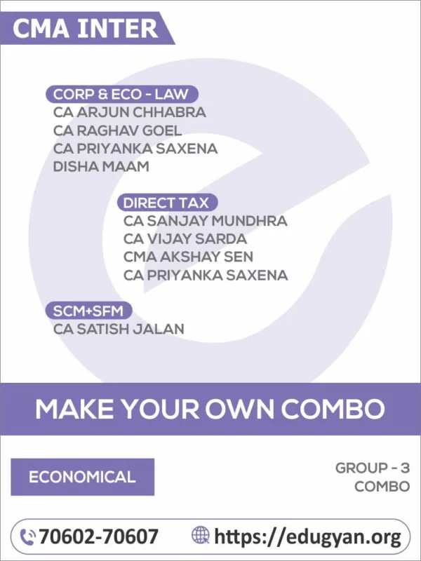 CMA Final Group III Student Jaise Chahey (Economical Batch) By SJC Institute (2022 Syllabus)