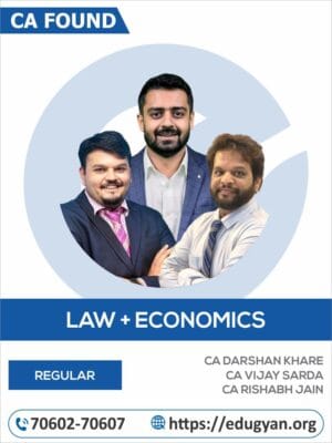 CA Foundation Law & Economics Combo By CA Darshan Khare, CA Vijay Sarda & CA Rishabh Jain (New Syllabus)