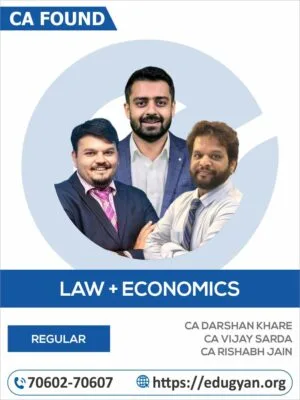 CA Foundation Law & Economics Combo By CA Darshan Khare, CA Vijay Sarda & CA Rishabh Jain (New Syllabus)