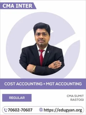 CMA Inter Cost Accounting & Management Accounting Combo By CMA Sumit Rastogi (2022 Syllabus)