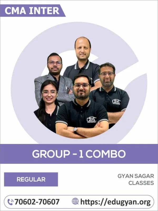 CMA Inter Group-I All Subject Combo By CMA Akshay, MBA Shivam Sir, CS Dilip, CS Prateek Sir & CS Disha Mam (2022 Syllabus)