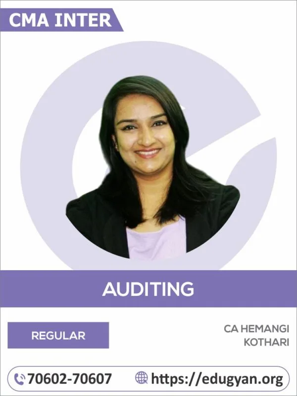CMA Inter Auditing By CA Hemangi Kothari (For June/Dec 2025 & Onwards)