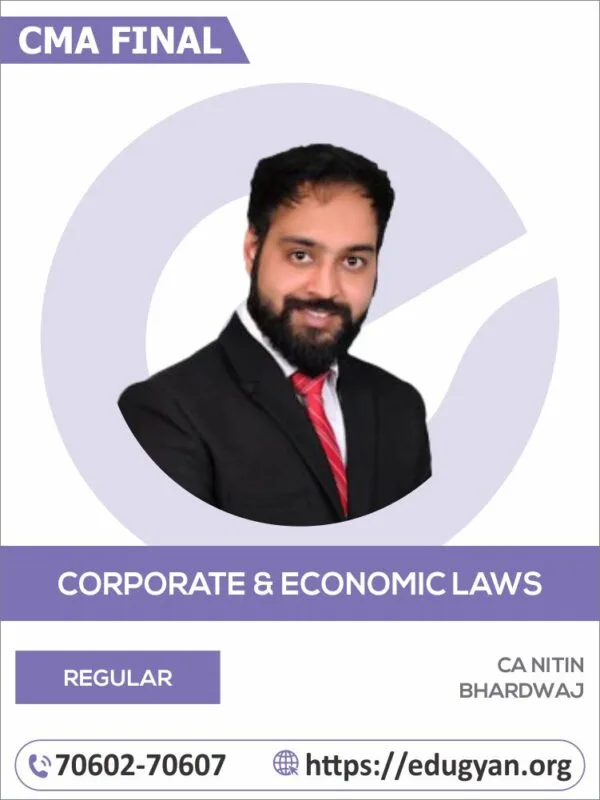 CMA Final Corporate & Economic Law By Prof Nitin Bhardwaj (2022 Syllabus)